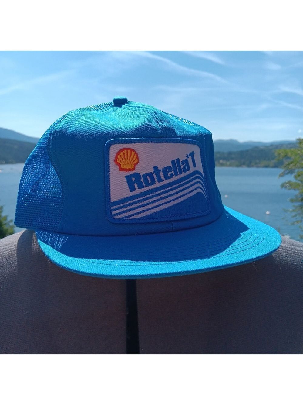 NEW Vintage Rotella T Blue Snapback Trucker Baseball Cap NOS WOW! Canada